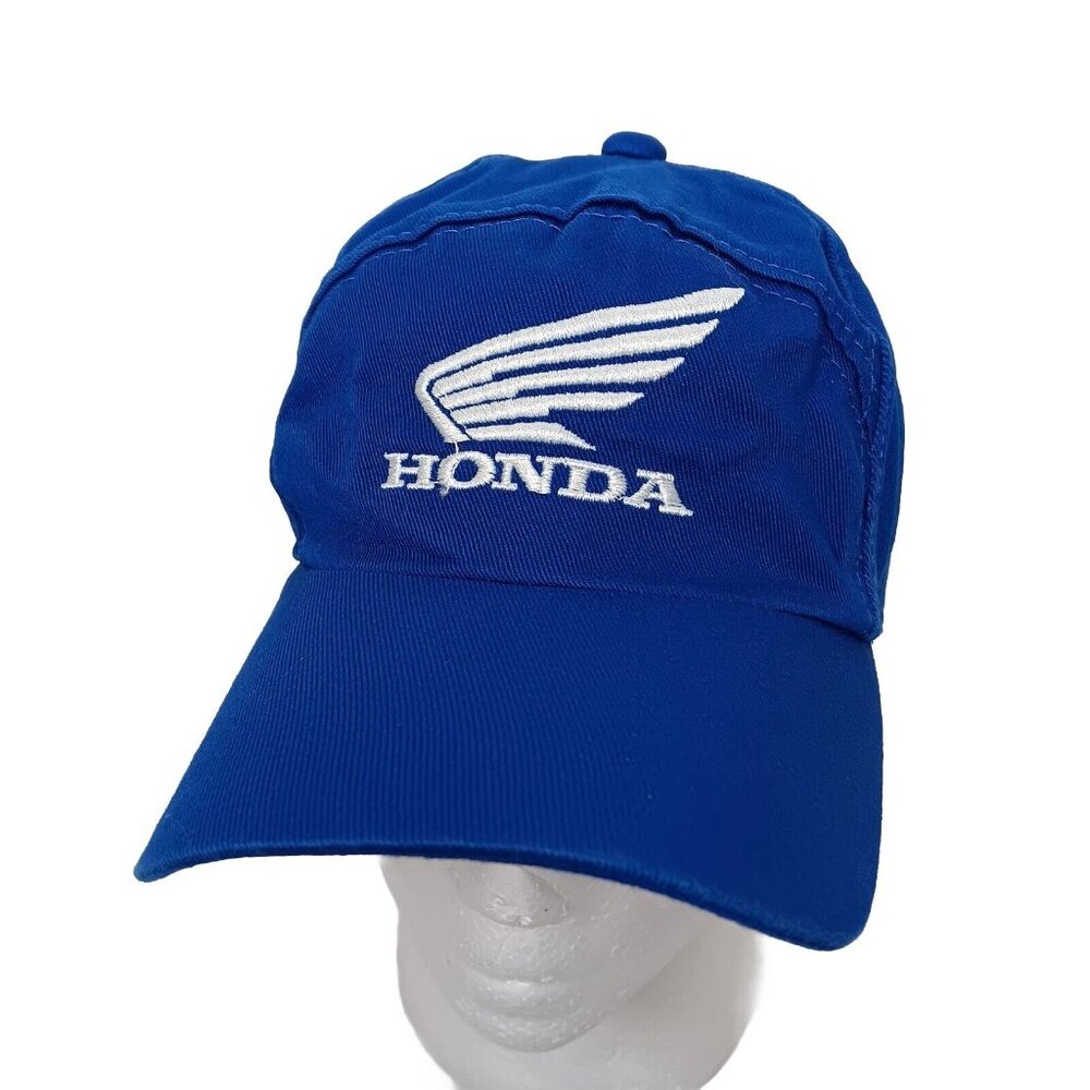 Honda Motors Cap Hat Youth Teen Blue Panel Canvas  Auto Motorcycle Mechanic